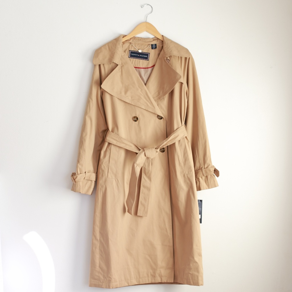 NEW! TOMMY HILFIGER Double-Breasted Trench Coat